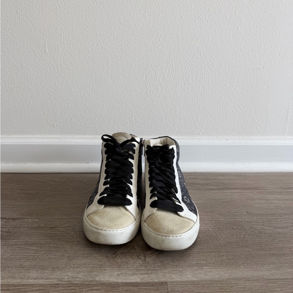 P448 Women’s Black and White High Top Sneaker Shoes